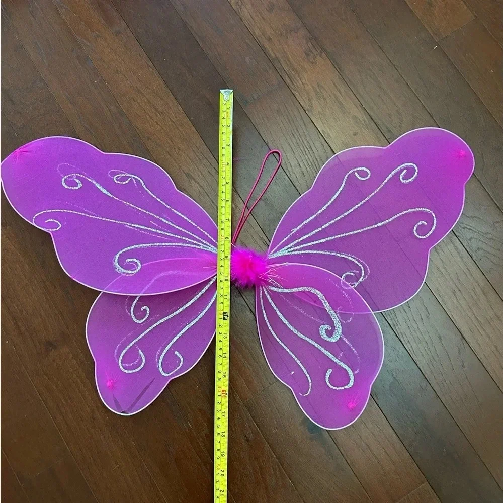Princess Butterfly wings large size pink 26”x 16”